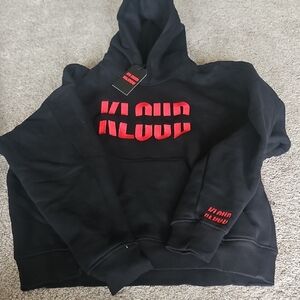 KLOUD Hoodie: The cult classic. Features a KLOUD red logo embroidered and center